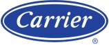 The Carrier logo is simply colored blue and white.